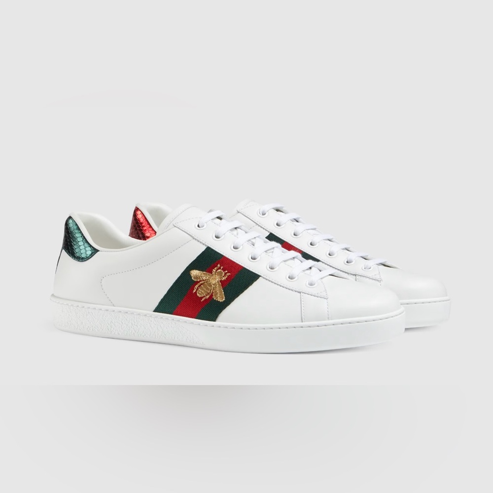 GUCCI MEN'S ACE SNEAKER WITH EMBROIDERY